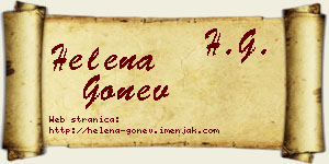 Helena Gonev vizit kartica